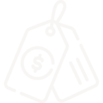 white price tag icon