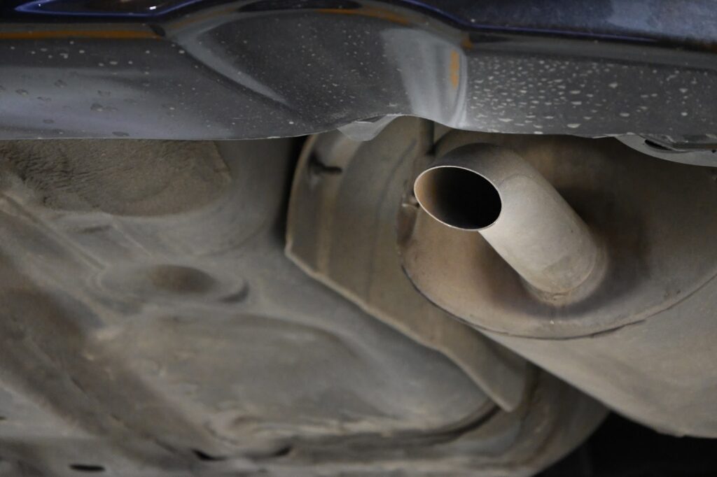 A picture of car exhaust