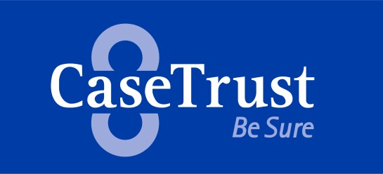 CaseTrust logo with blue background